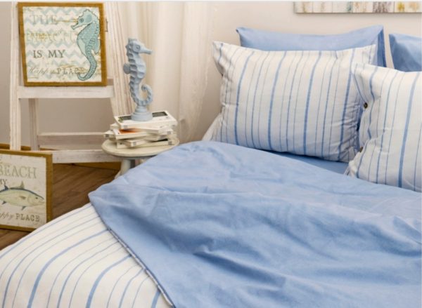 GKC Home Exclusive İpliği Boyalı Nevresim Takımı - Okyanus - Görsel 3